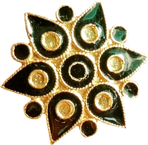 Assamese_Traditional_Copper_Gold_Plated_Black_Colour_Ring_For_Girls_&_Women